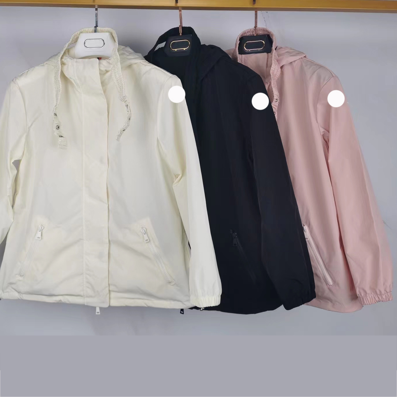 

Designer Maya Brand Women's Jackets Embroidered Badges Expensive Men's Top Belt Waisted Trench Coat Coat With Zip, Supplement (not shipped separately)