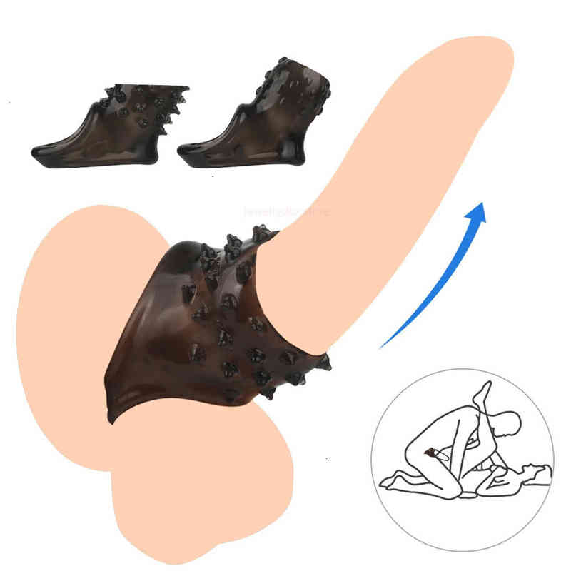 Massager Silicone Reusable Penis Ring Male Delayed Ejaculation Enlargement Cock Chastity Cage Sleeve Sex Toys For Man-image-796723385