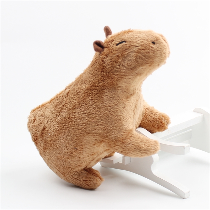 

Simulation Capybara Stuffed Animals Plush Toy Soft Dolls Real Life Capybara Dolls Kids Toys Peluche Juguetes Christmas Gift 18cm 220419, Orange