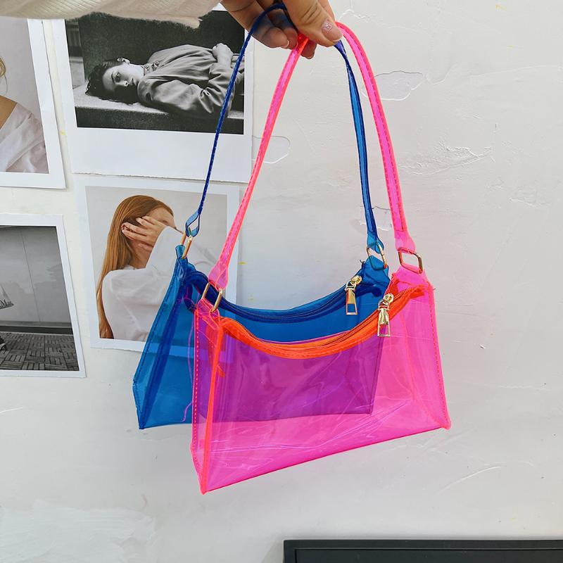 

Evening Bags Retro Women Clear Solid Color Soft Leather Designer Handbag Shoulder Underarm Bag Ladies Summer Hobos, Black