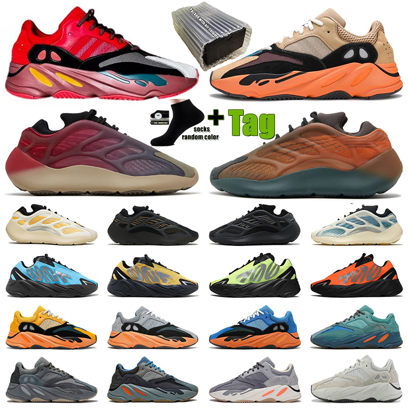 

MNVN 700 v1 v2 v3 Casual Shoes Mens Womens Enflame Amber Designer Sneaker Sun Fade Carbon Mono Safflower Triple Black Wave Runner Faded 700s Sneakers size 47, 1-700 v3 fade carbon