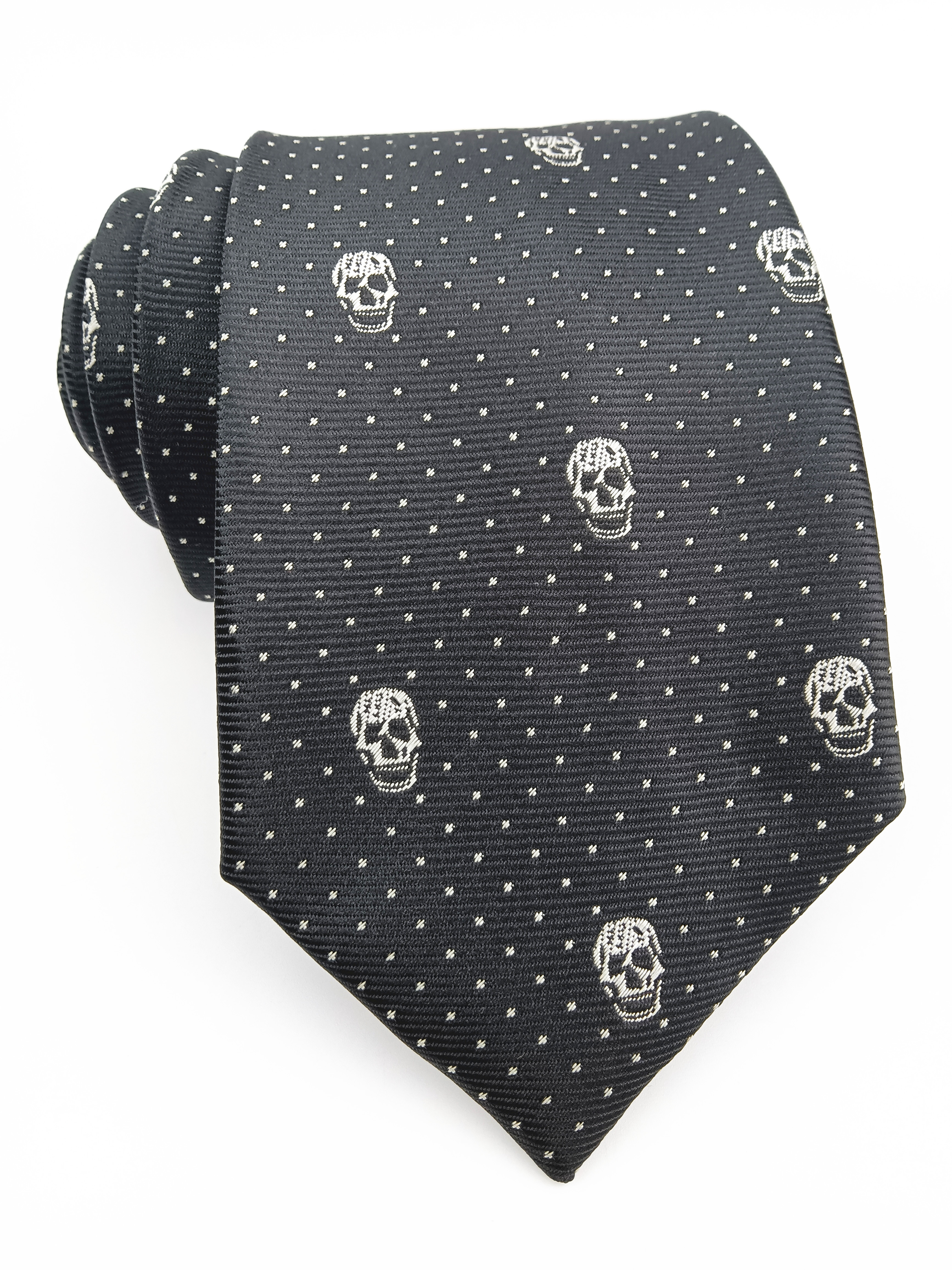 

Classic Men Silk Handmade Tie Fashion Skull Pattern Designer Necktie Wedding Party Mens Business Ties