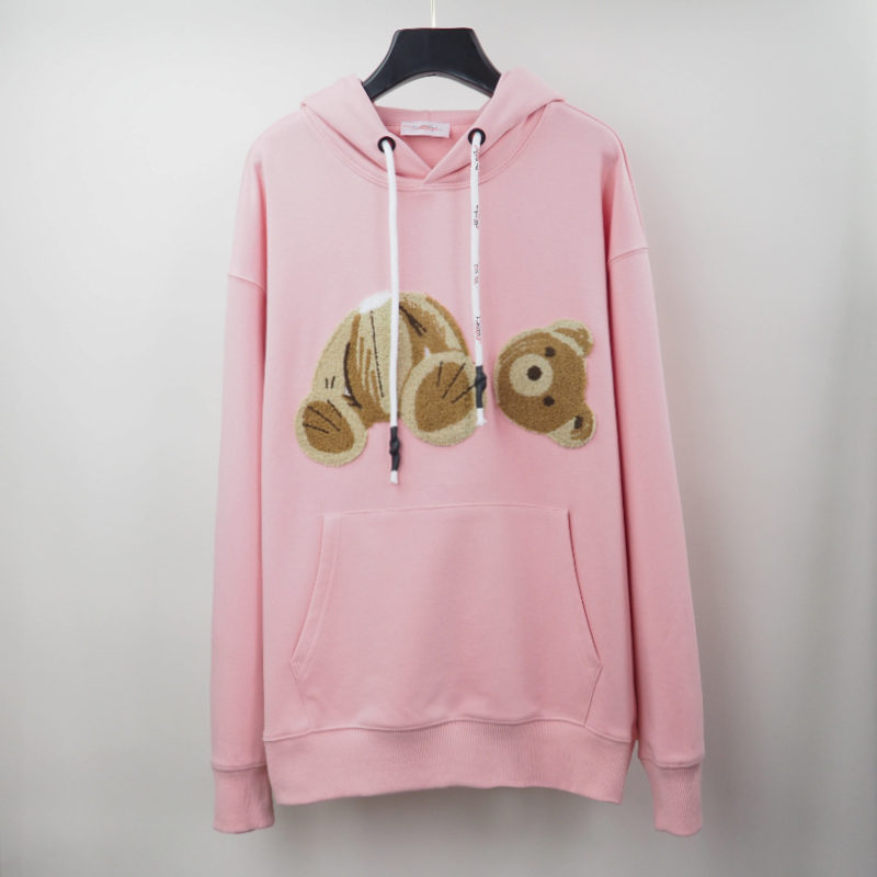 

New sale fashion hoodie Broken sweatshirt Teddy Bear Trendy Terry Explosion Sweater style Men and Women Size S-XL XNVG, White