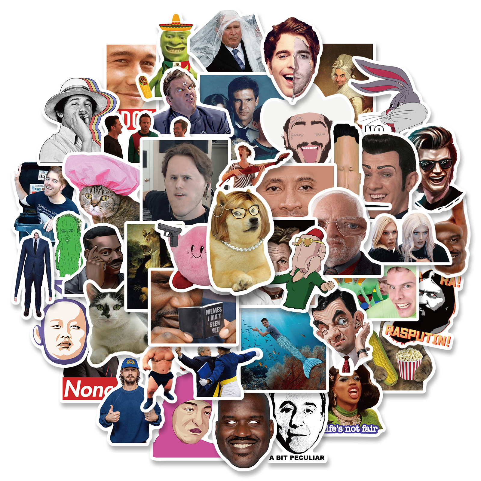 

New Sexy 50PCS Spoof Funny Graffiti Stickers Cartoon Decals Kid Toy DIY Guitar Diary Luggage Suitcase Scrapbook Phone Laptop Bike Sticker