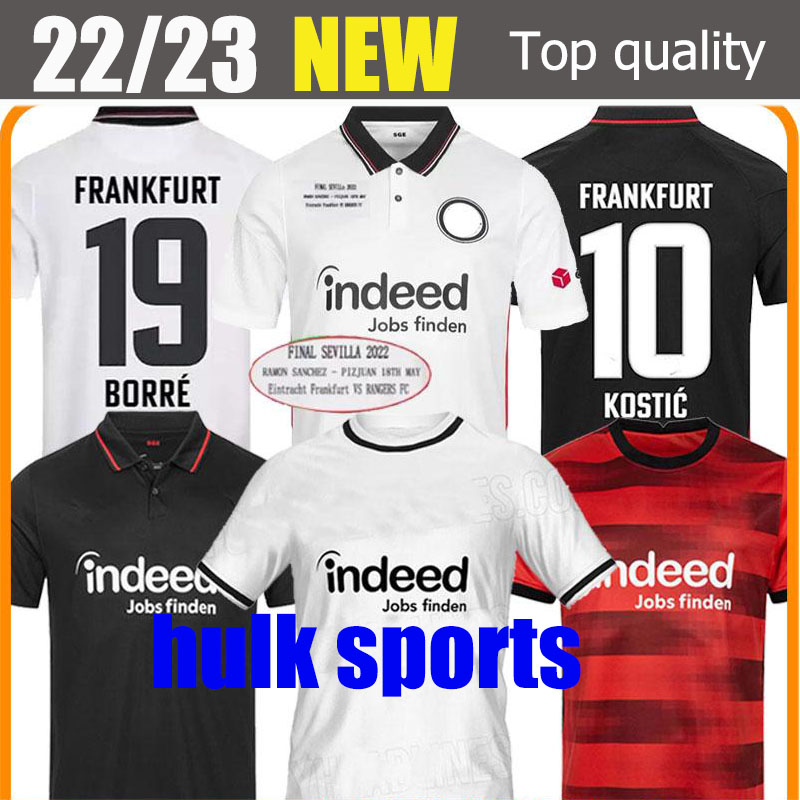

22 23 Eintracht Frankfurt soccer jersey cup league final BUDAPEST 2021 2022 2023 SOW Borre KOSTIC HAUGE Younes football shirt men kids kit KAMADA HINTEREGGER shirts