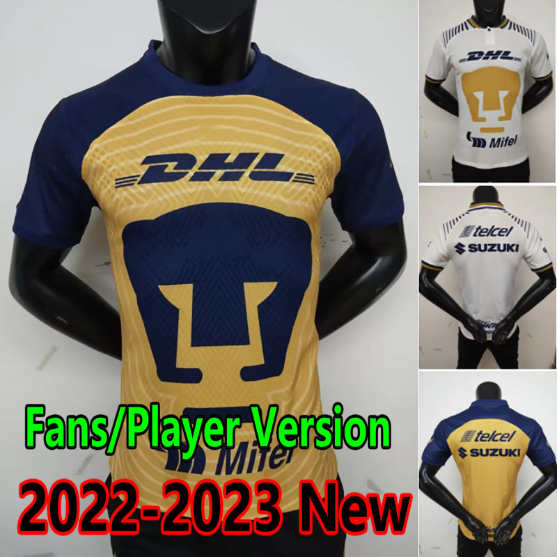 

2022 Liga MX FC UNAM Soccer Jersey Fans Player Version 22 23 home away 3rd SALVIO J.RODRIGUEZ football shirt L.LOPEZ AMAURY G. camisetas DINENNO H.MERITAO men kit kids sets, Fans 22-23 away