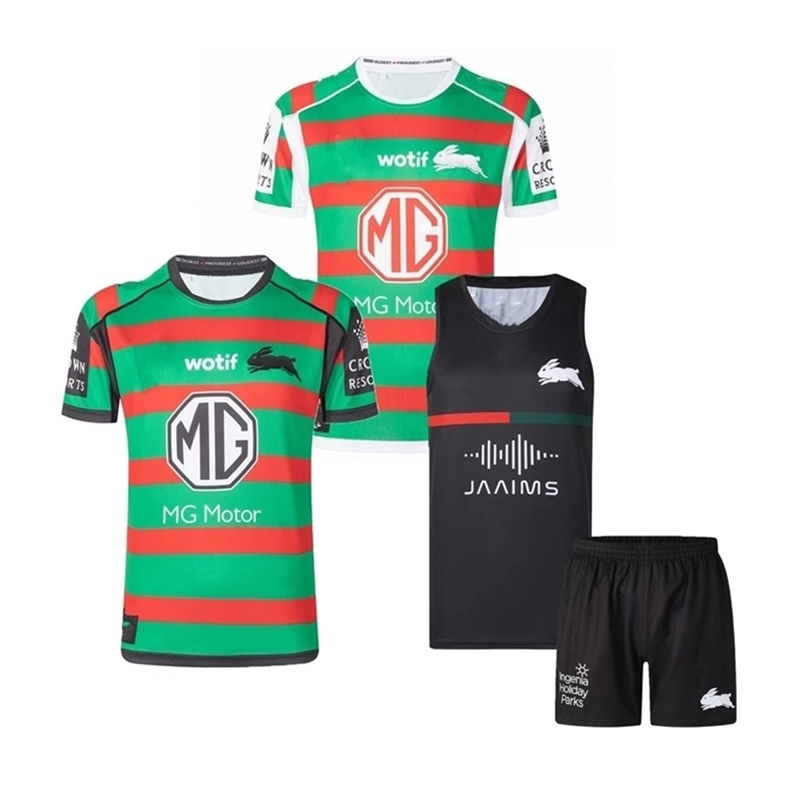 

South Sydney Rabbitohs Men s Replica Home Away Singlet Rugby Jersey Sport Shorts S 5XL 220518