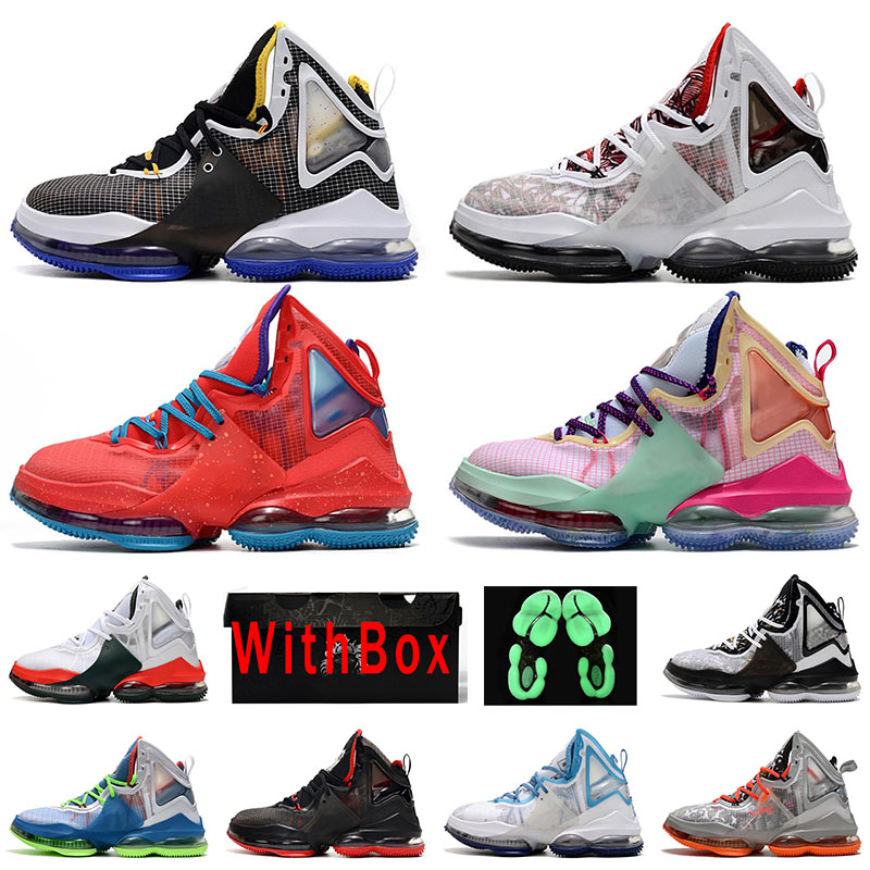 

19 19s men women basketball shoes big size 12 man's athletic designer sneakers Valentine's Day Uniform Hook Leopard Black and Aqua Dutch Blue Bred Trainers With Box, 40-46 orange and green