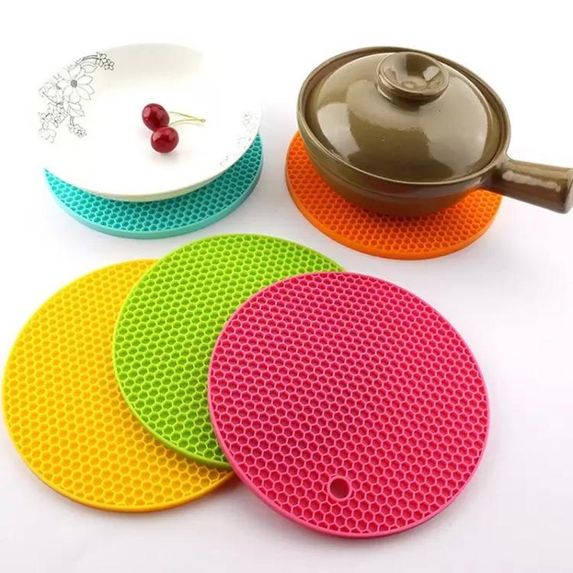 

Round Heat Resistant Silicone Insulation anti-scald Mat Drink Cup Coasters Non-slip Pot Holder Table Placemat Kitchen Accessories sxjun6