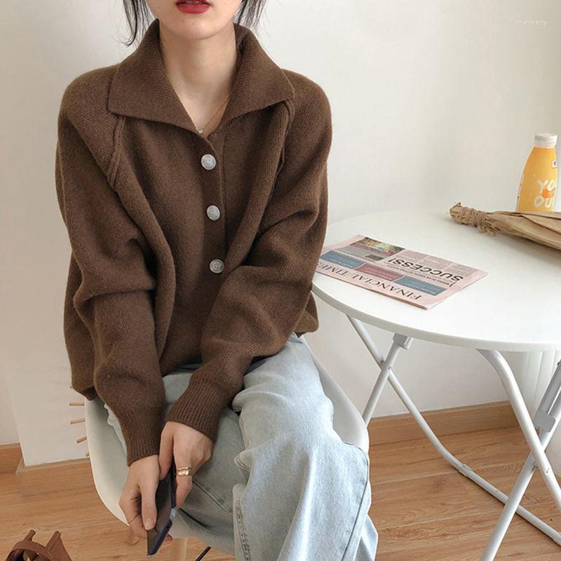 

Women's Knits & Tees Women's Jacket Sweater Coat Button V-neck Solid Color Knitted Cardigan Casual Soft Chic Women Knitwear D83Women's, Kafeise