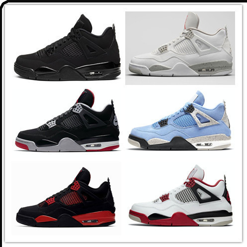 

2022 Retroes style basketball shoes aj 4 4s Men top Obsidian UNC Fearless TURBO GREEN Backboard PHANTOM GYM RED mens awesome sports sneakers NB, Black