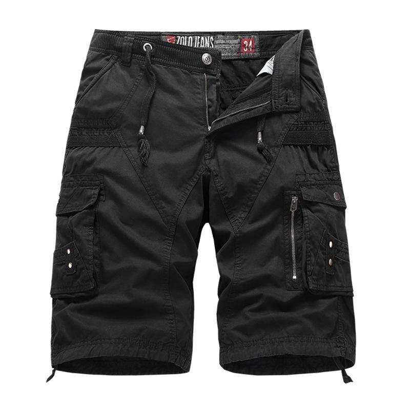 

Men's Shorts Mens Swim Trunks Short Black Men's Summer Outdoors Casual Loose Multiple Pockets Cotton Overalls Board PocketsMen's
