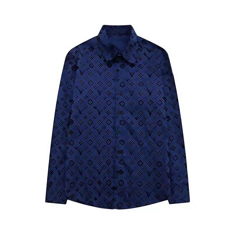 

Luxurys Designers Dress Shirt Menswear Fashion Society Black Men Solid Color Business Casual Mens Long Sleeve M, 11