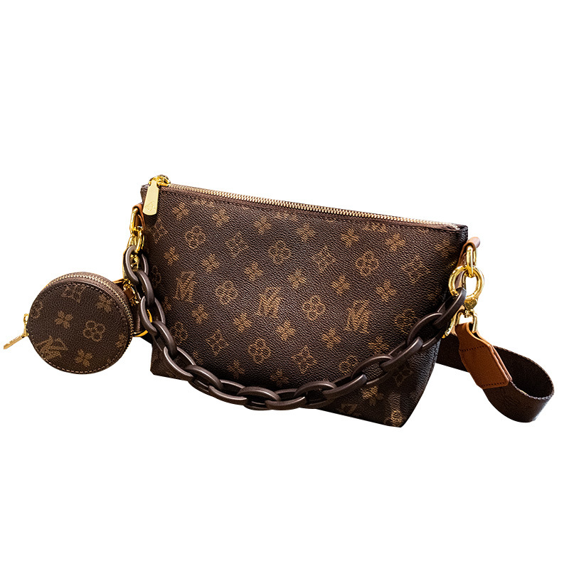 Designer Small Bag pour femmes à la mode de grande capacité Retro One épaule Sacs carrés Texture All Match Messenger Handsbag