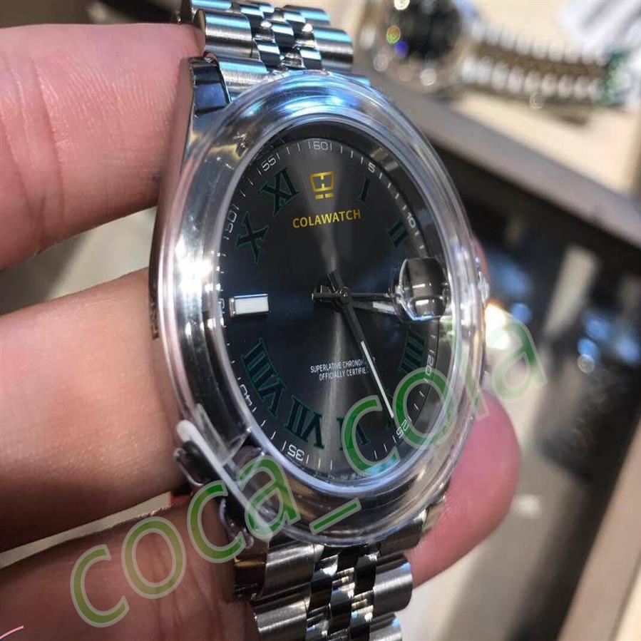 

2022 True waterproof WATCH Date Just 41MM Wimbledon Fluted Stainless Automatic Watch Jubilee BP Factory Mens Wristwatches2369