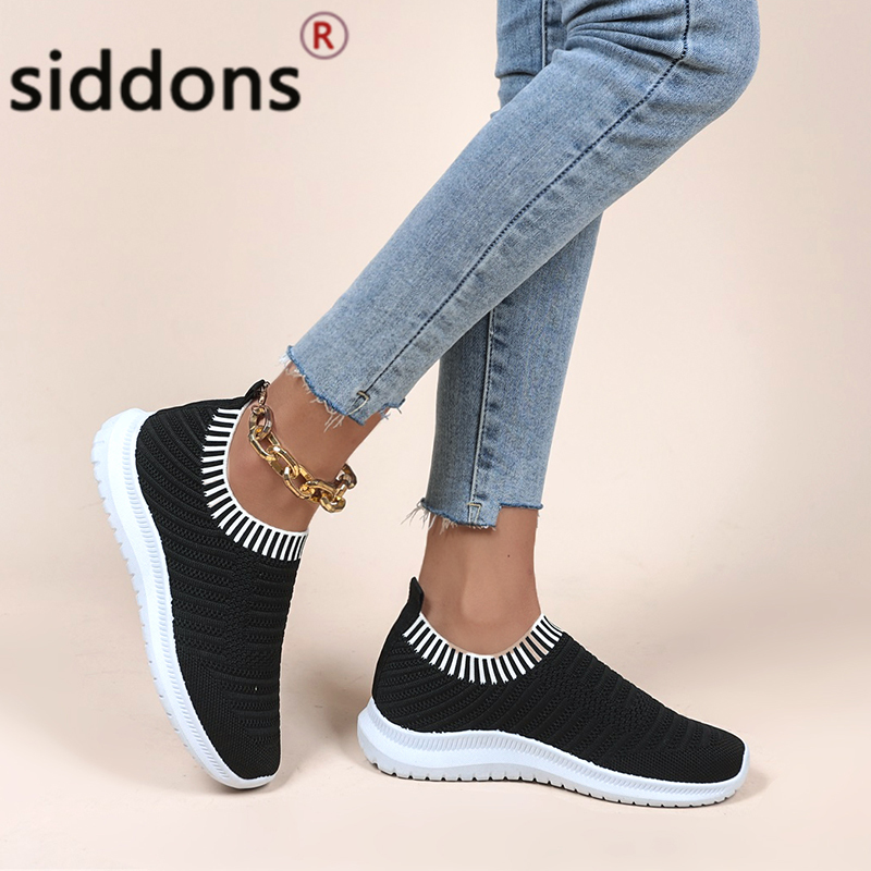 

2022 Net shoes summer Women Flats Loafers Shoes Woman Comfortable Casual Ladies Shoes Sneakers Women Zapatillas Mujer, Black