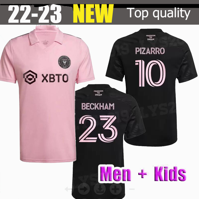 

22 23 Inter Miami CF soccer jerseys short Sleeve HIGUAIN men kids BECKHAM PIZARRO Matuidi Black 2022 2023 Football Shirts