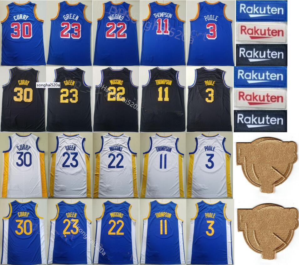 

Basketball Andrew Wiggins 22 Draymond Green Poole 3 Golden State''Warriors''30 Stephen Curry 30 Klay Thompson 11 Stitched Nba's Jerseys, With the finals patch