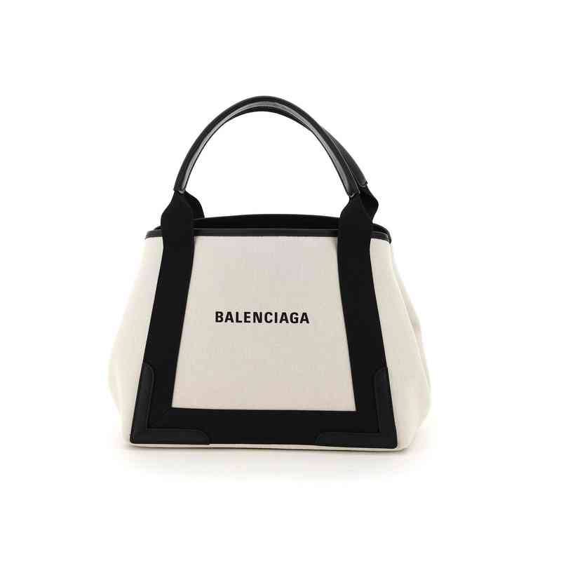 

Balencaigass Designer Handbag Balencaigass lady cabas Navy small handbag canvas genuine purchase 3399332hh3n, White
