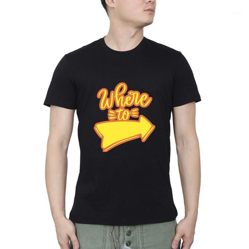 

Men' T-Shirts Where To Design T-shirt Streetwear O Neck Casual Summer, Black
