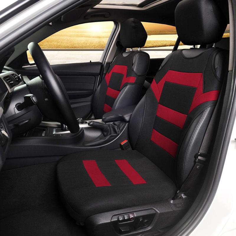 

Car Seat Covers 2pcs T Shirt Design Front Cover Universal Fit Care Coves Protector For Seats Polyester Fabric Truck