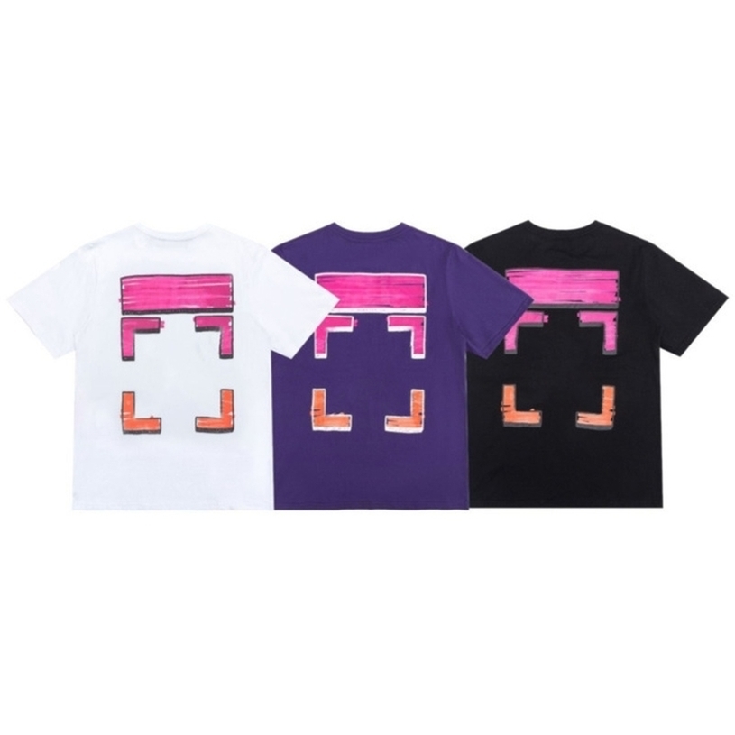 

Fashion Offs Designers Brand Luxury Mens t Shirts High-quality T-shirt Cotton Loose Arrow Badge Original Bags Women Tops Tees Casual Sport Black Tshirts Trmg