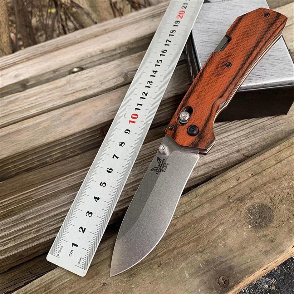 

New Arrival BM 15060 Benchmade knife Osborne Automatic Knife wood handle 3.4" s30v blade Tactical outdoor knives edc tool1970