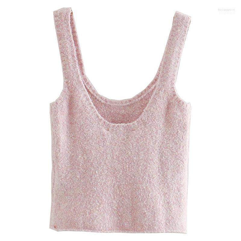 

Women' Vests AGong Casual Slim Tank Sweaters Women Fashion Solid Pink Sweater Elegant Sleeveless Short Female Ladies HQ Luci22, Hhsw4451