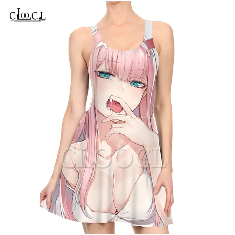 

Anime Darling InThe Franxx Zero Two Elegant Dress 3D Print Women Summer Sleeveless Sexy Dresses Fashion Slim Dress 220617, Dress women