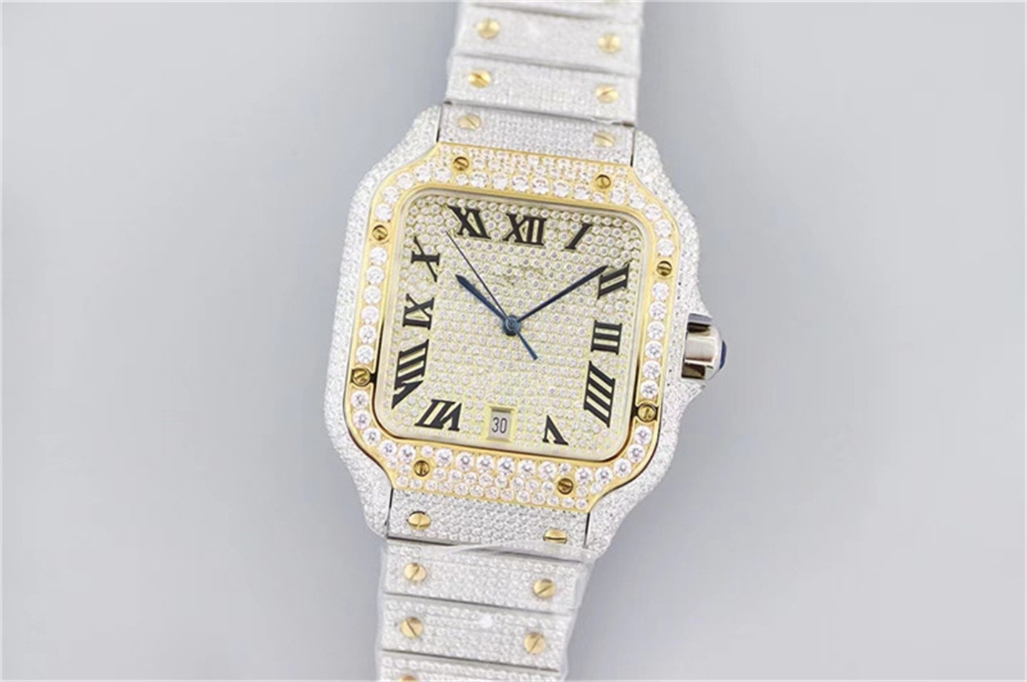 

luxury mens watches 4130 movement 904L watches for men watch 12.2MM montre de luxe moissanite Mosang stone diamond watchs wristwatch Mechanical automatic x13, Screwdriver 1.2mm [one]