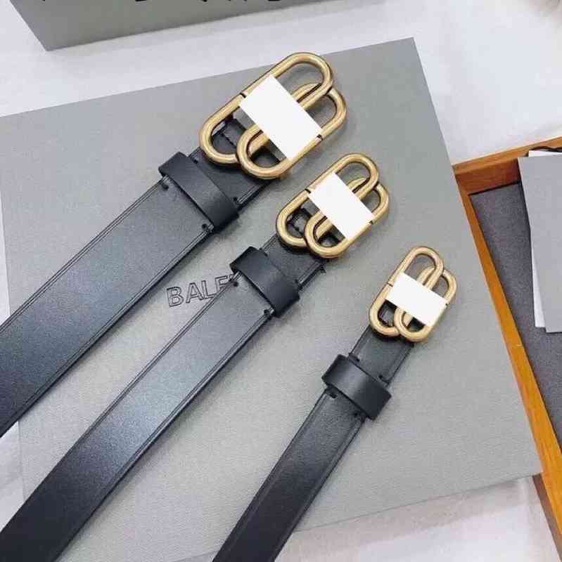 

Belts Double B family letter belt men's and women's decoration simple fashion net red jeans suit Paris real 9LH8, Black