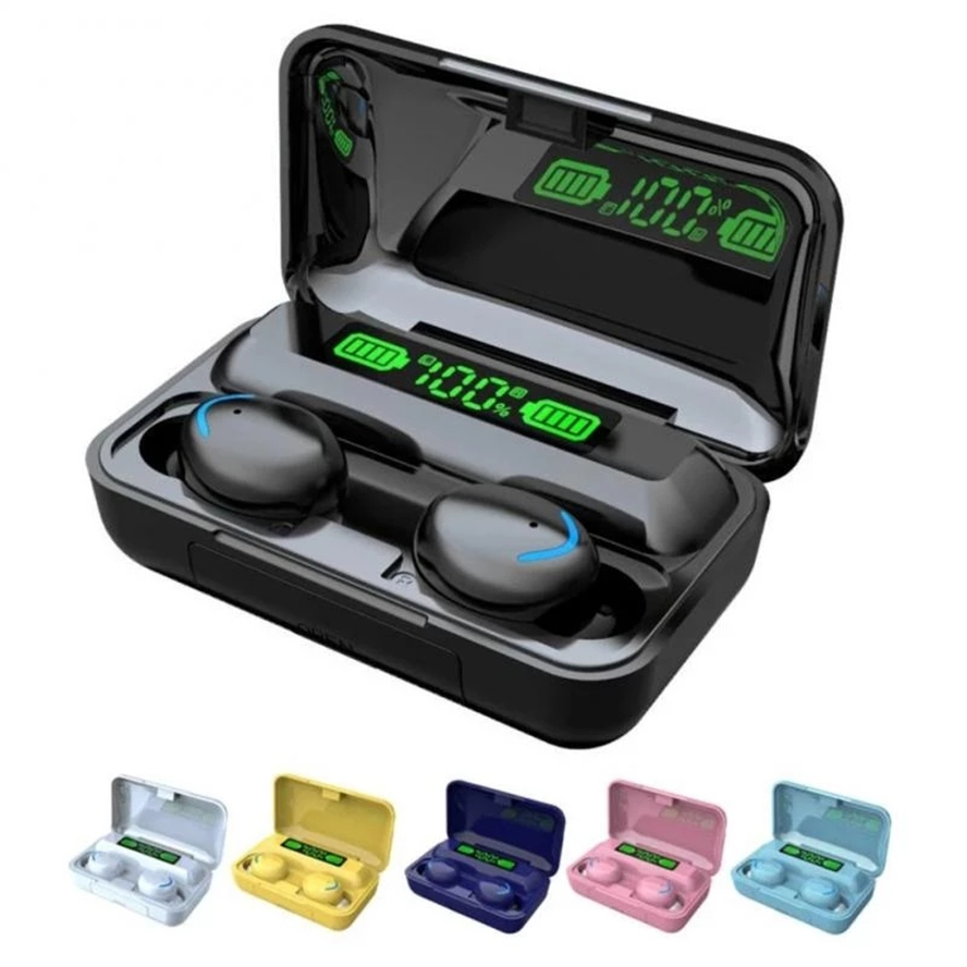 

TWS F9 Wireless Earpiece Earbuds Earphone Bluetooth 5.0 Stereo Touch Control Waterproof Sports Music Headhones With Microphone F9-5C Earbuds, Mixed color