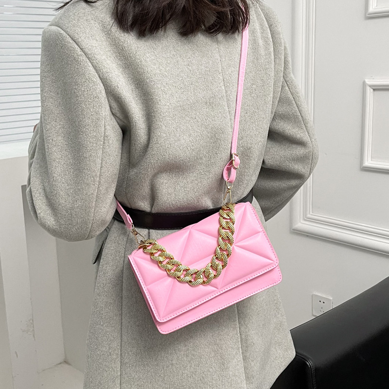 

HBP Package handbags fashion small square bag rings ring chain handbag shoulder purse, Red