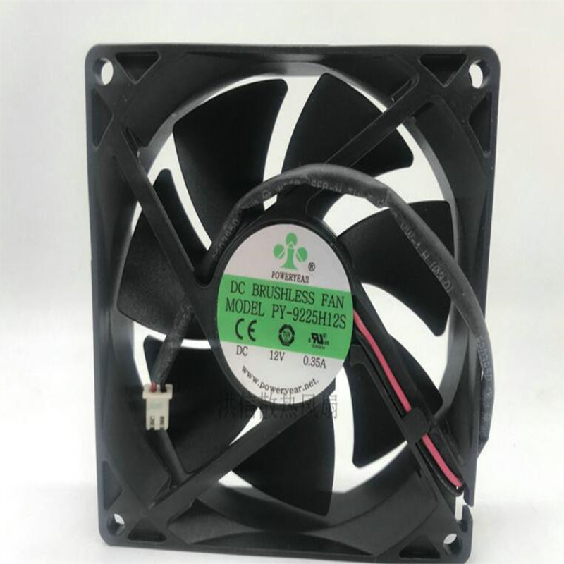 

Wholesale fan: poweryear py-9225h12s 12V 0.35A 9cm 9025 2-wire cooling fan