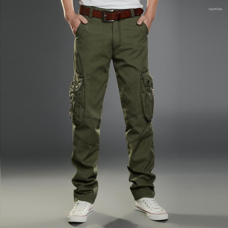 

Men's Pants Men's Multi-pocket Cargo Casual Outdoor Sports Wear-resistant Straight Loose Oversize Overalls Military TrousersMen's Naom22, Khaki