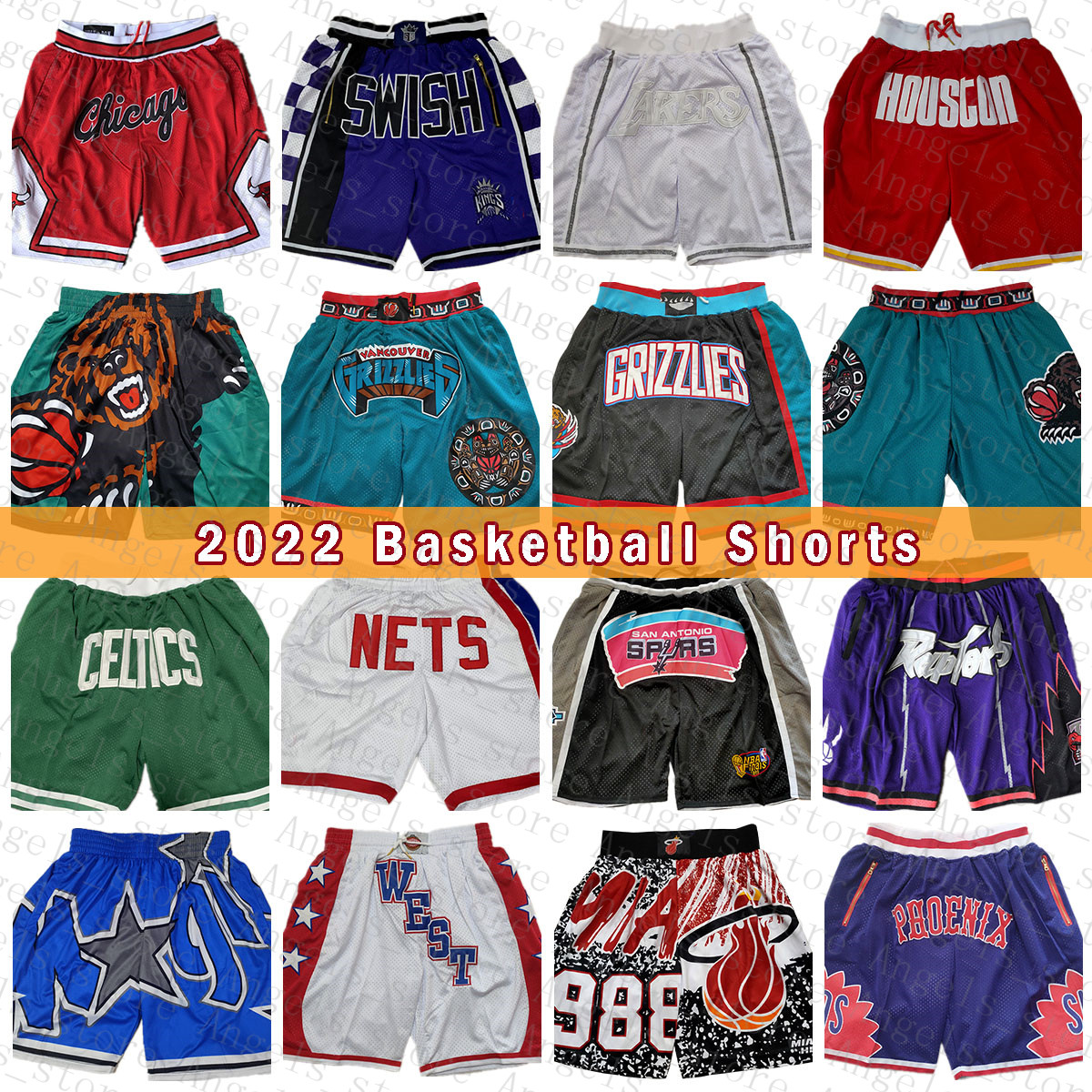 

JUST DUN Memphis''Grizzlies''Men 2022 Basketball Shorts Mitchell & Ness 014, Just shorts