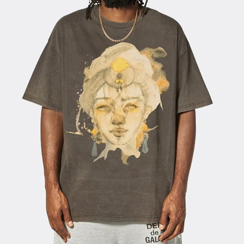 

GALLLEERY DEEPPT portrait Printed Tee Fashion Man Women T-shirt Hip Hop summer FZTX395, As pics
