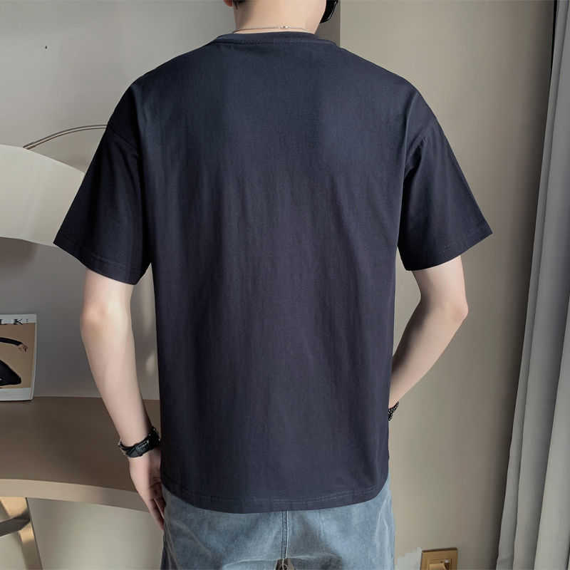 

2022 summer Men's T-Shirts novelty mens short sleeve T-shirt round neck letter printed micro wide half sleeve bottoms