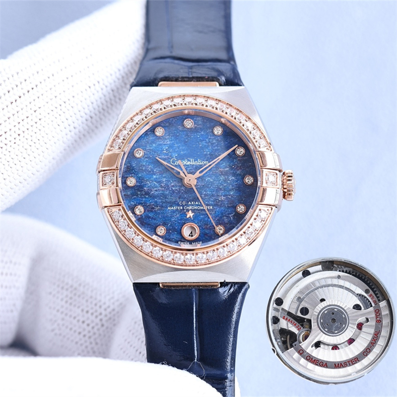 

Montre de luxe women Watches 29mm 8700 automatic machine movement 316L fine steel CNC case leather strap diamond watch Wristwatches waterproof, As picture