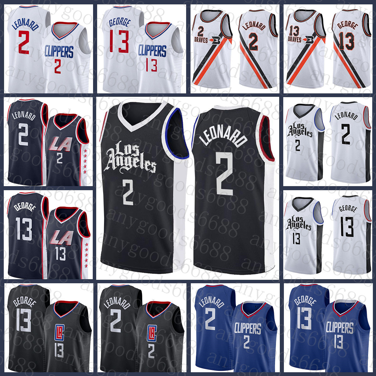 

Los''Angeles''Clippers''Men 13 2 Basketball Jersey Kawhi Leonard Paul George 016