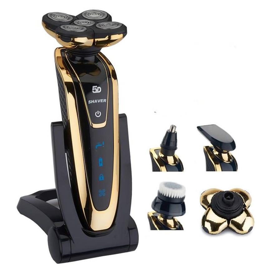 

shavers Original 5D Electric Shaver Wet Dry Face Shaving Machine Rechargeable Beard Electric Razor For Men multifunctional groomin235s