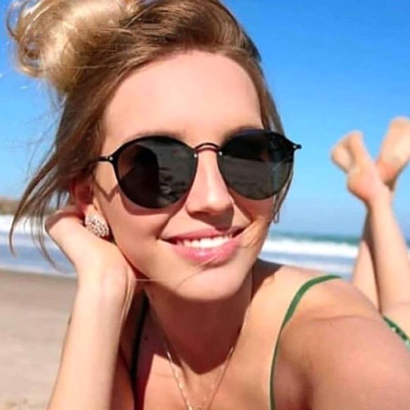 

Sunglasses Cat Eye Women Brand Designer Luxury Rimless Sun Glasses Retro Coating Mirror Frameless Shades For Female UV400Sunglasses