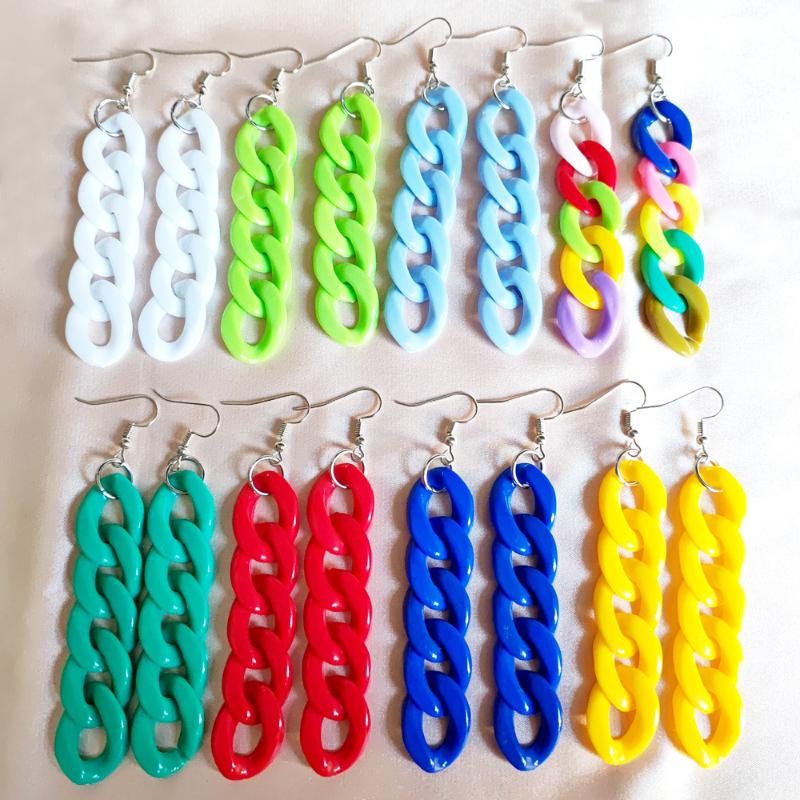 

Dangle & Chandelier Trendy Acrylic Chain Drop Earrings For Woman Girls Fashion Korean Exaggeration Big Gift JewelryDangle