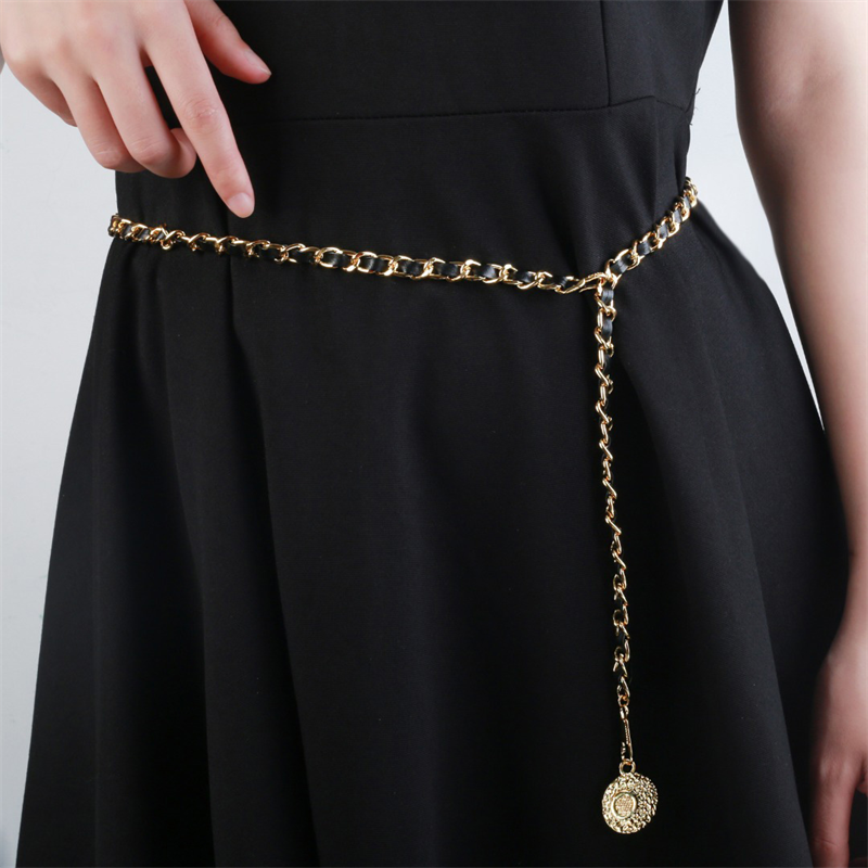 

Women Gold Chains Belts Fashion Designers Belt Link Luxury Waistbands Womens Letter Buckle Waist Chain Skirt Waistband Metal Ceinture Femme, As pics