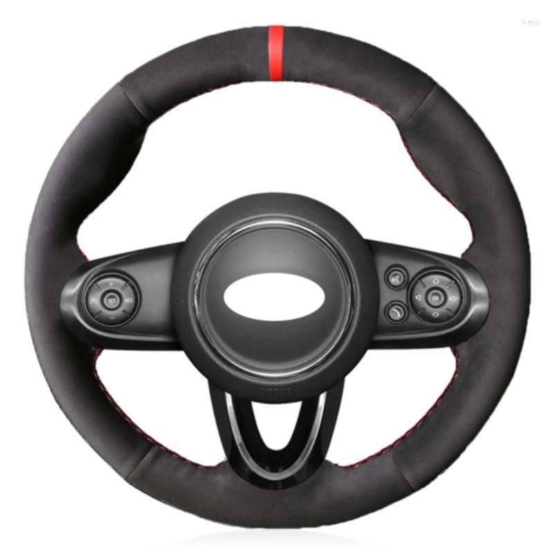 Housses de volant accessoires Auto Alcantara bâche de voiture en daim noir cousu à la main pour Mini Cooper coupé Clubman Countryman