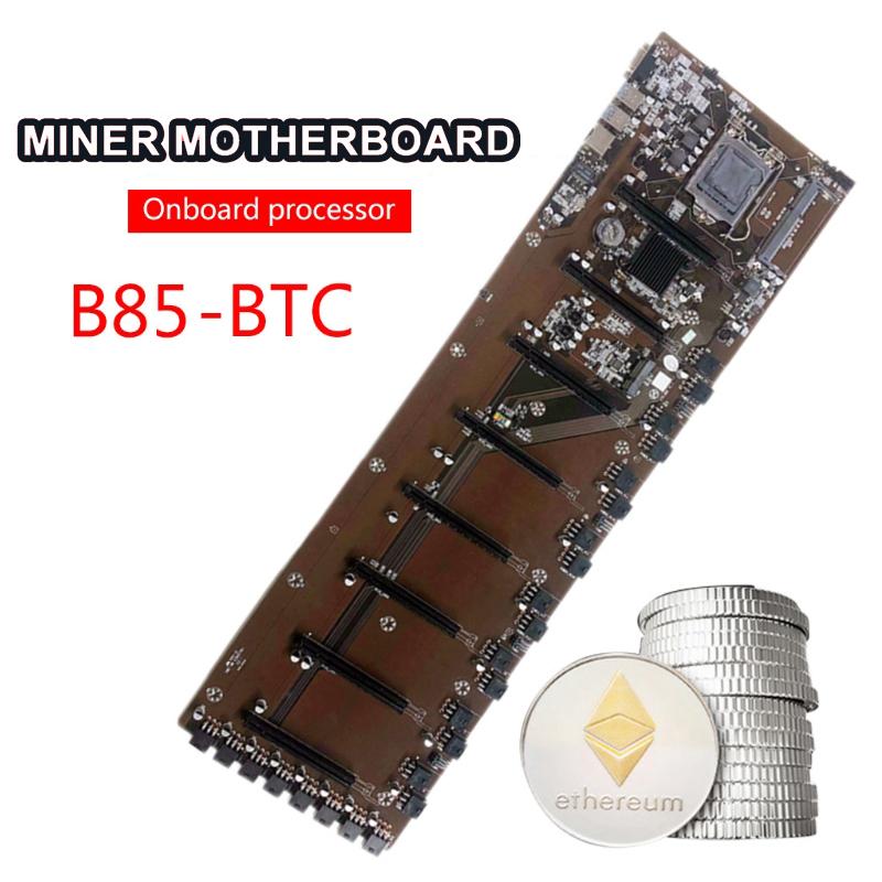 

Motherboards B85 Mining Motherboard 8 PCIE 16X Graphics Card Slot DDR3 8G Memory Mainboard For LGA 1155 ETH ETC Miner BTC