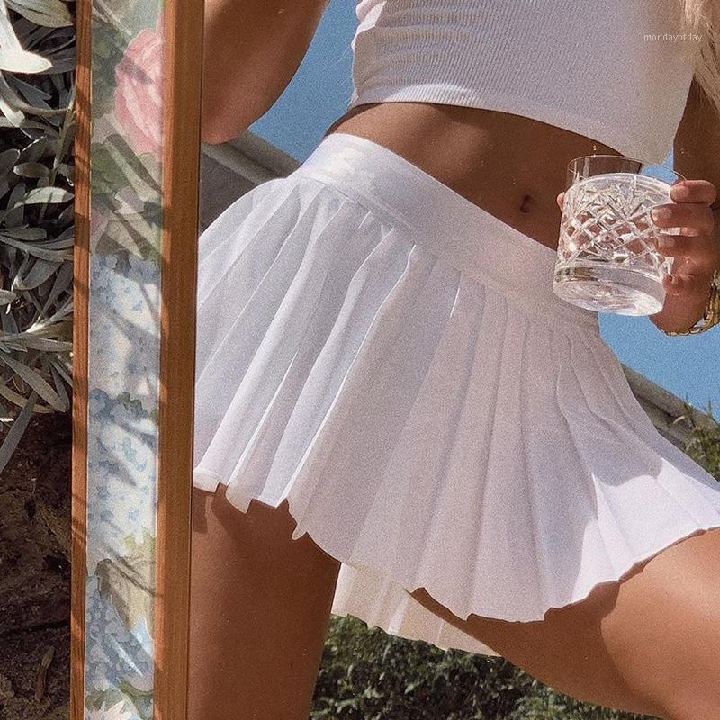 

Skirts Women Pleated Sexy Ladies Harajuku High Waist Mini Kawaii Female Skirt Black White