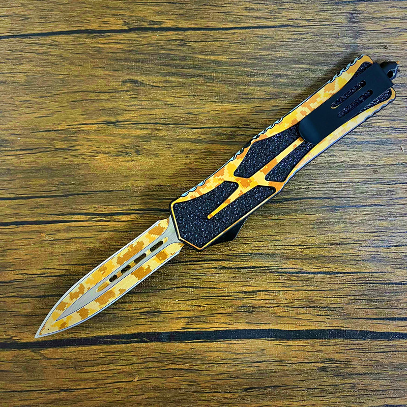 

Classic OTF Knife Survival Pocket Knife Camping Hunting Essentials Outdoor Folding with Window Breaker