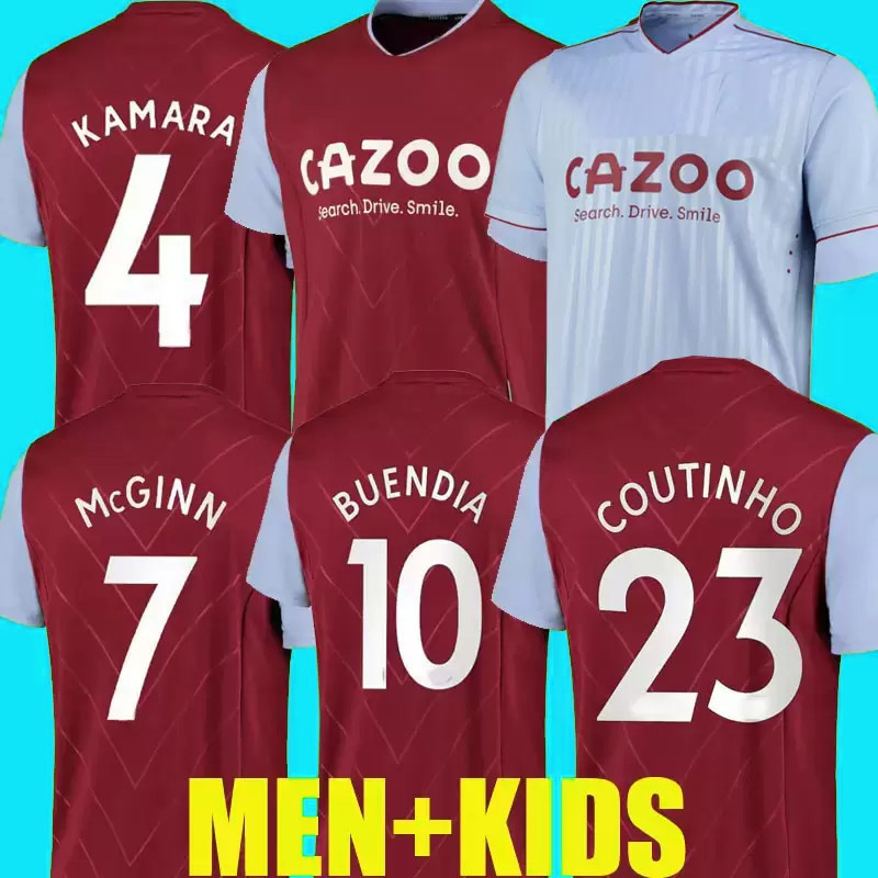 

Aston Villaes 22 23 COUTINHO Soccer Jerseys 2022 2023 Home Away WATKINS Kamara BUENDIA McGINN EL GHAZI DOUGLAS LUIZ MINGS CASH J. Ramsey Football shirts Men Kids kit, Away kids