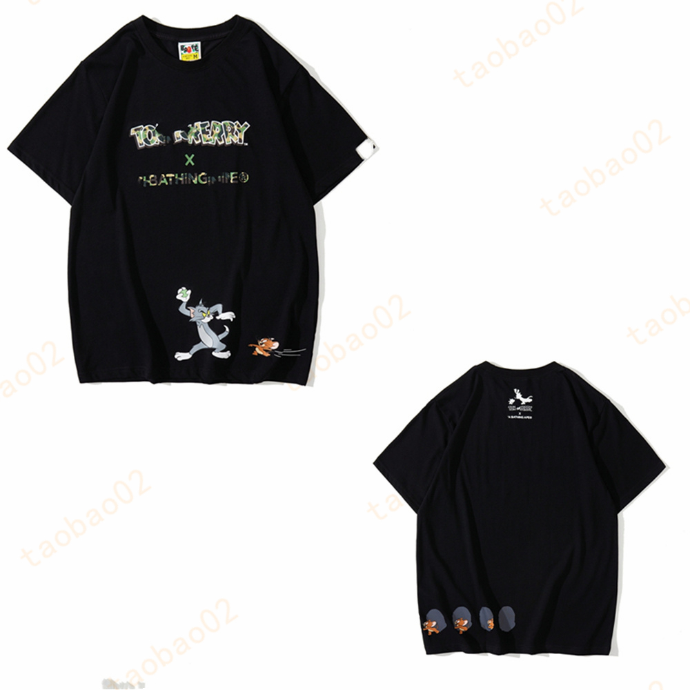 

Men's T-Shirts High Quality Apes Japanese Shark ape head tshirts luminous camo printing co-branded same style for men and women 2022 new 100% cotton T-shirt E003, 1pcs buttons